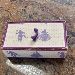 Vintage Purple and Cream Decorative Box